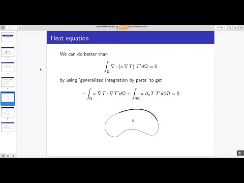 Applied FEM lecture #1 - Static heat equation, electrostatics and capacitance computing