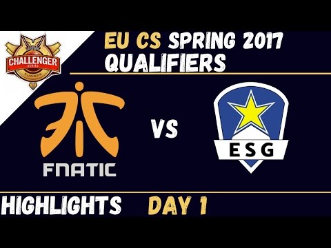 FNA vs ESG | Highlights | EU CS Qualifier 2017 Day 1 | Fnatic Academy vs Euronics Gaming