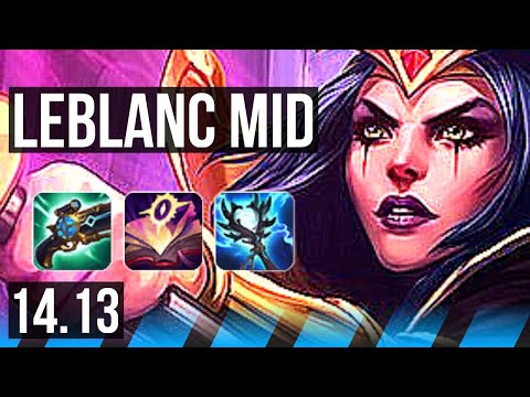 LEBLANC vs CASSIOPEIA (MID) | 15/1/5, Rank 5 LeBlanc, 6 solo kills, Rank 21 | NA Challenger | 14.13