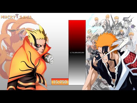 Naruto VS Ichigo POWER LEVELS Over The Years (All Forms)