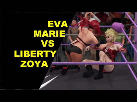 WWE/GLOW Eva Marie vs Liberty Zoya - Knockout Match