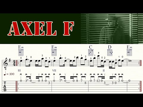 AXEL F | HAROLD FALTERMEYER | Beverly Hills Cop | Guitar Lesson | Melody/Chords | TAB &  Sheet music