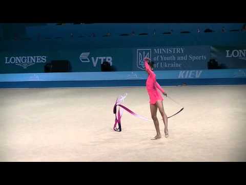 Rakhmatova Jamila (UZB)  ribbon  World Championships RG 2013 Qual