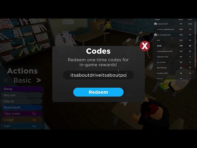 roblox presentation experience codes for gems