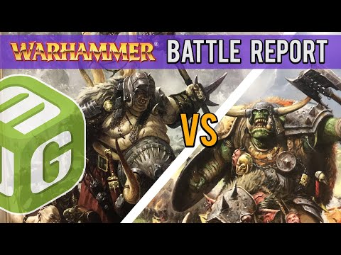 Ogre Kingdoms vs Orcs and Goblins Warhammer Fantasy Battle Report Ep 16 - Vault Reupload