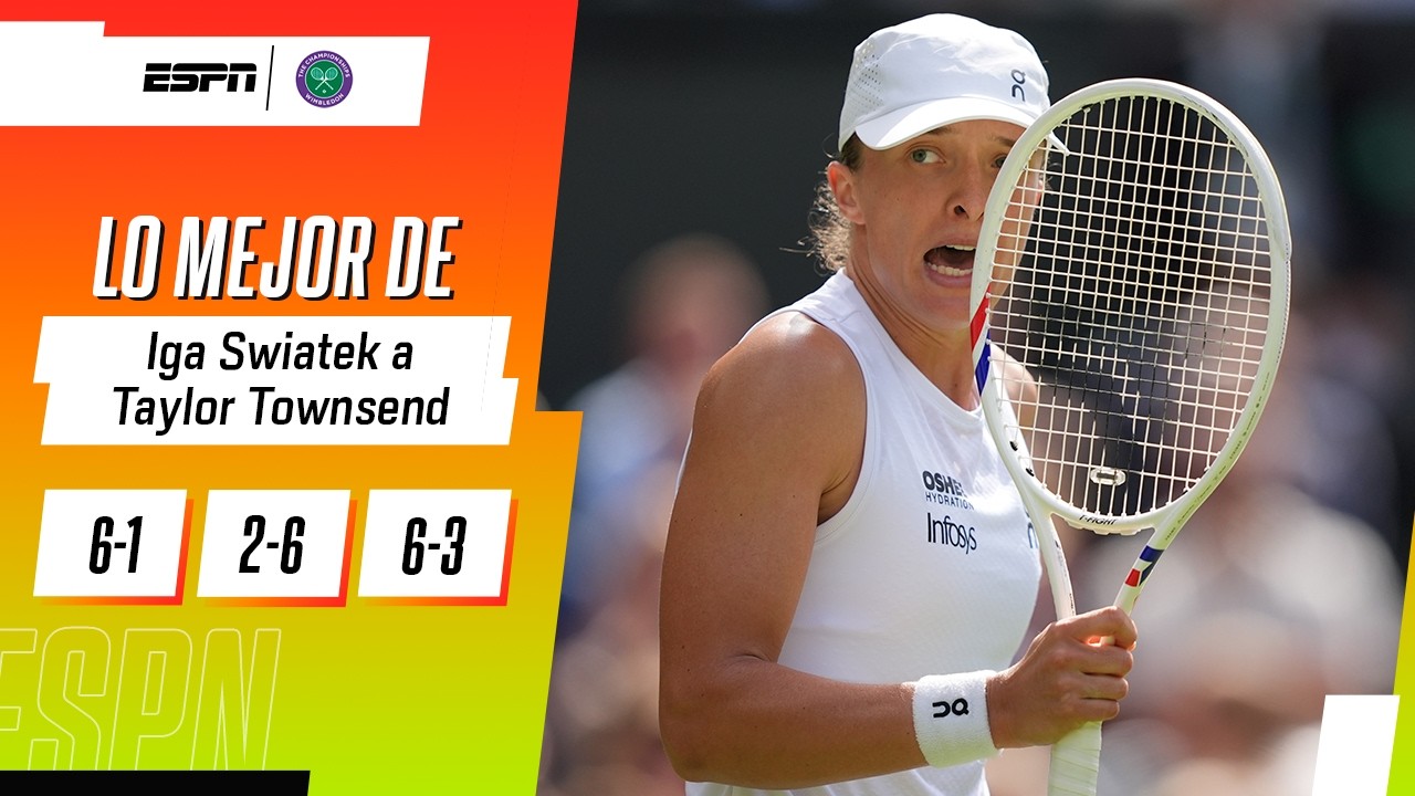 IGA SWIATEK TUVO QUE TRABAJAR MÁS DE LO ESPERADO VS. TOWNSEND PARA AVANZAR EN WIMBLEDON | RESUMEN