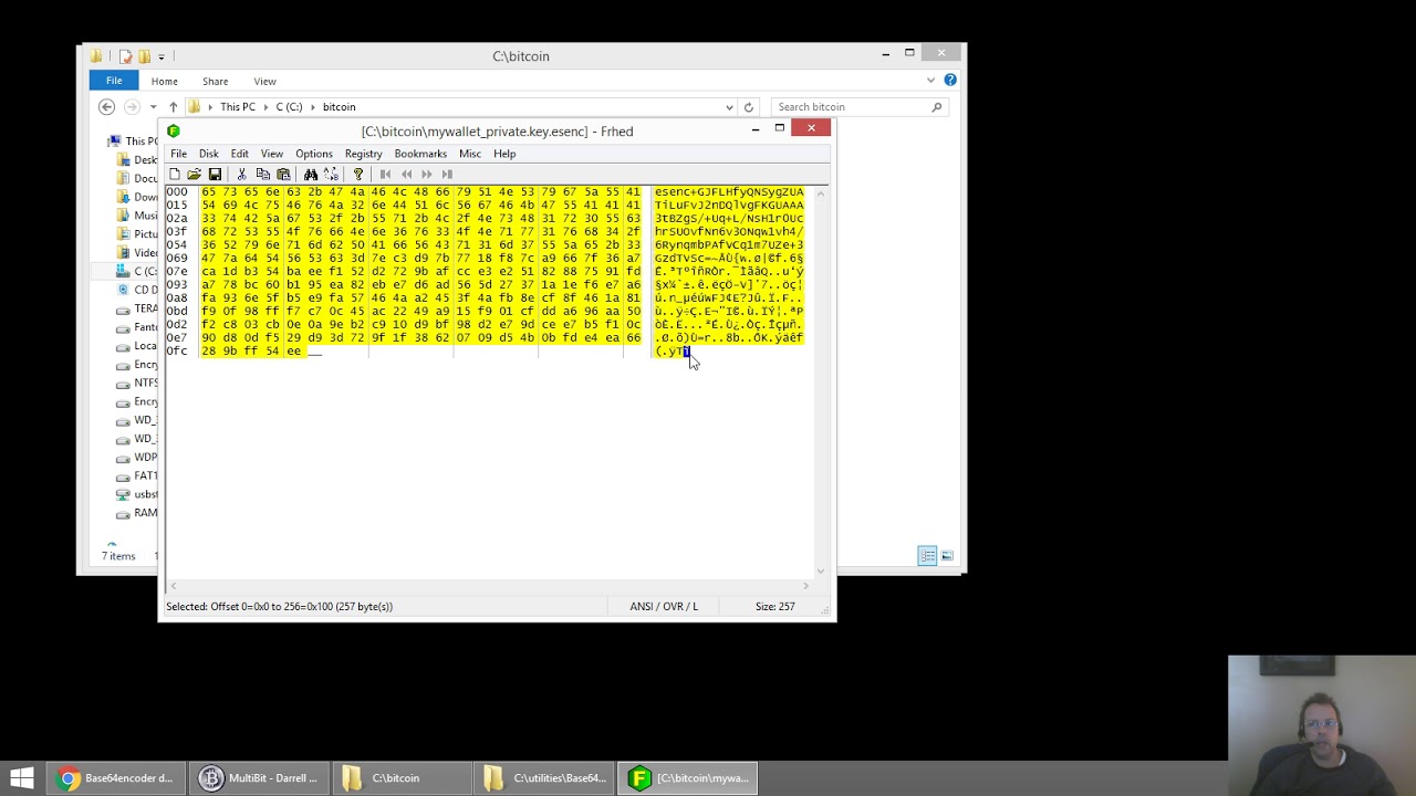 Example of Encrypting and Printing Out Bitcoin Private Key