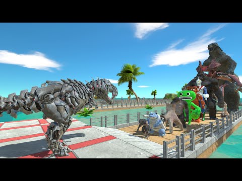 Tek Rek vs Godzilla Classic OASIS DEATH RUN - Animal Revolt Battle Simulator