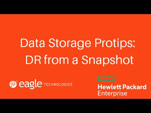 Eagle Technologies Data Storage Protip: DR from HPE Snapshot