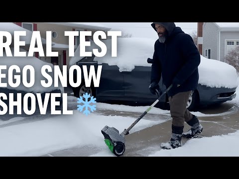 EGO Snow Shovel Attachment REAL TEST! ❄️ Deep Snow, Two Power Heads, Driveway & Walkway Review