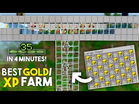 Best Gold XP Farm in Minecraft Bedrock 1.20!