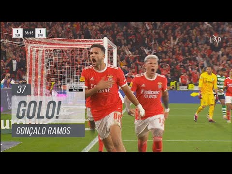 Goal | Golo Gonçalo Ramos: Benfica (1)-1 Sporting (Liga 22/23 #16)