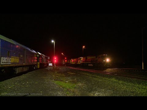 1KV2 SSR Grain Train Arrives At Gheringhap - PoathTV Australian Trains & Railways