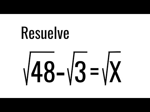 CÓMO RESOLVER UNA ECUACIÓN IRRACIONAL CON UNA RAÍZ CUADRADA. Álgebra Básica