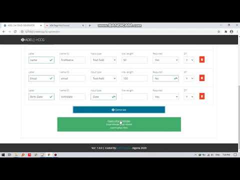 ADEL Codeigniter 4 CRUD generator