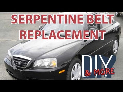DIY HOW TO CHANGE SERPENTINE BELT AND IDLER PULLEY ON 2006 HYUNDAI ELANTRA
