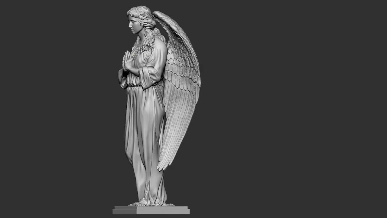 Angel statue 04 3D Print Model