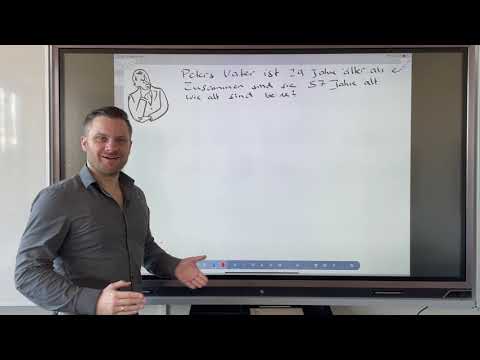 Altersrätsel lösen - lineare Gleichungssysteme, Einsetzungsverfahren