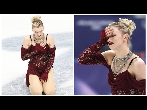 Amber Glenn in Tears after 67.39 Points in Figure Skating Women Single Short Program Winter Olympics