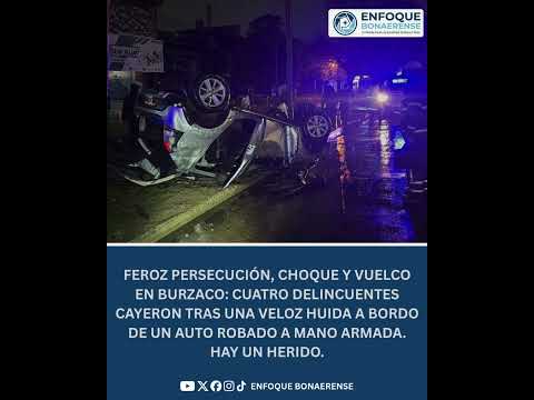 #AlmiranteBrown | 🚨 CINEMATOGRÁFICA PERSECUCIÓN, CHOQUE Y VUELCO, CUATRO DETENIDOS 🚔💥