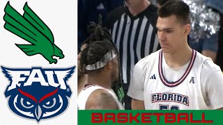 #7 North Texas vs #2 Florida Atlantic Basketball Game Full Highlights 2024