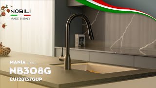 VÒI RỬA BÁT DÂY RÚT NOBILI MANIA NB308G video 1