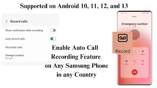 How to Get \ enable Auto Call Recording Feature on all Samsung Phones | Officially | English