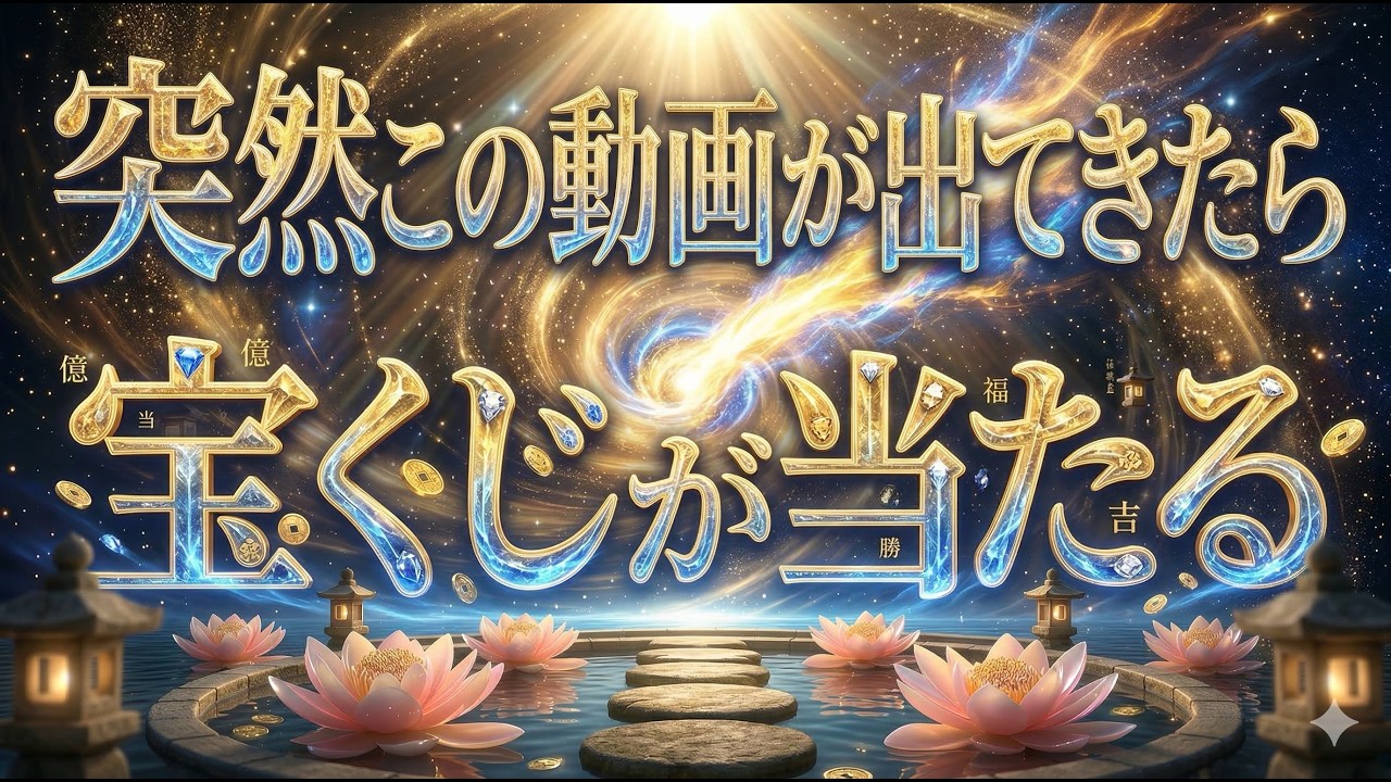 【※強制宝くじ高額当選※】借金・生活苦・将来の不安…全ての金銭的苦しみが嘘のように消える｜突然この動画が出てきたら運命が変わる予兆｜見逃したらこんな奇跡二度と訪れません｜金運波動・引き寄せ・守護音源