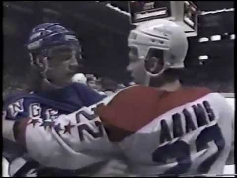Ron Greschner vs Greg Adams Feb 6, 1988
