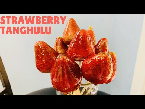 how to make strawberry tanghulu | candied strawberry #tanghulu