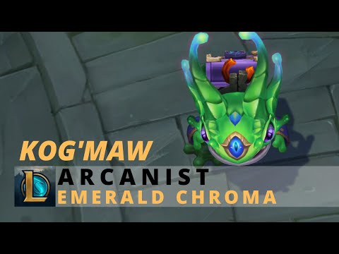 Arcanist Kog'Maw Emerald Chroma - League Of Legends