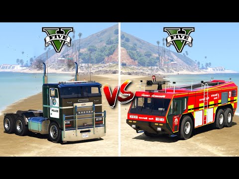 GTA 5 Police Hauler vs Hydramax Airport Fire Truck - Which is Best?