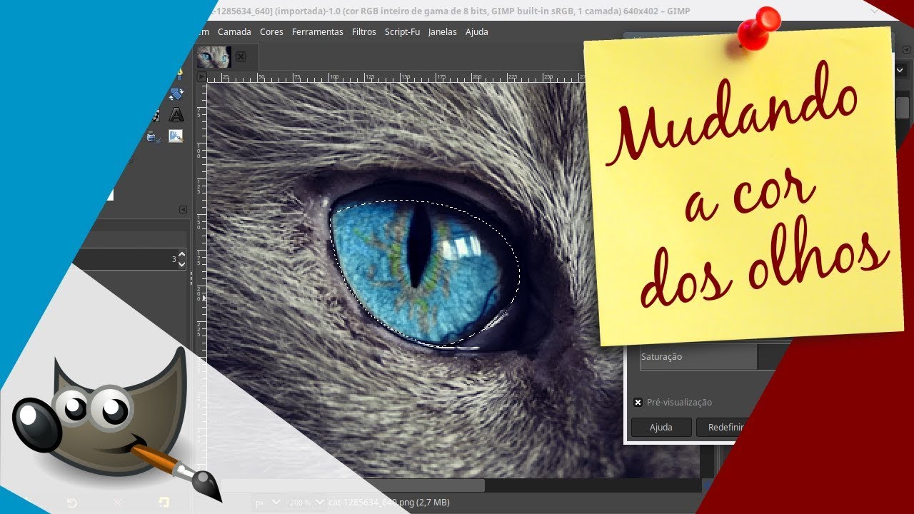Changing eye color with Gimp