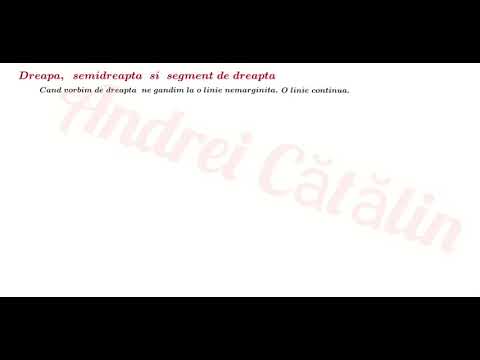 Dreapta, semidreapta si segment de dreapta.