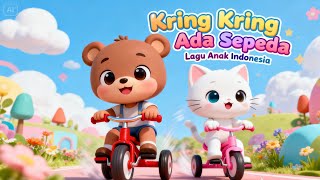 Download lagu 🐻 KRING KRING ADA SEPEDA😸 | Lagu Anak Anak Ceria & Edukatif 🚲✨ mp3