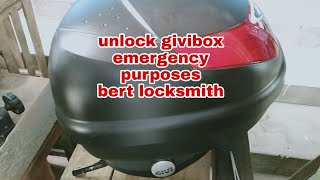 how to unlock givi box without key &key fabricate lost key