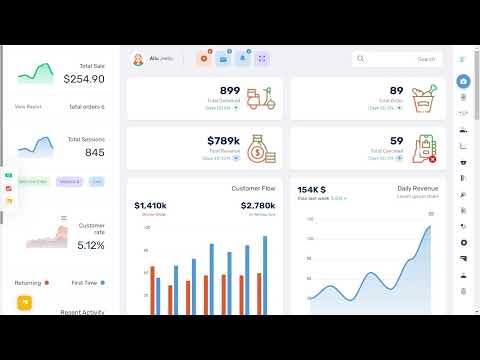 Restaurant Dashboard Bootstrap 5 Admin Panel Template with RTL Light Theme