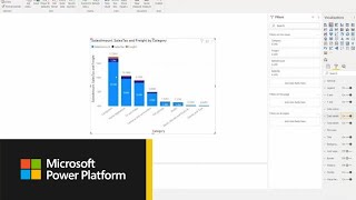 How to turn on labels for stacked visuals with Power BI
