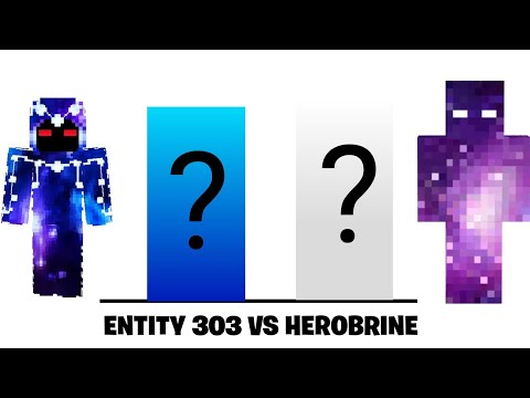 POWER LEVEL SCALING | ENTITY 303 VS HEROBRINE | #bkffofficial1 #vikramsarkar #minecraft #herobrine