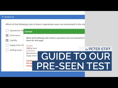 CIMA SCS (November 2019) - A GUIDE to our Pre-Seen Test