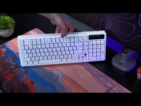 Клавіатура Ajazz AF98 Black USB-C White (AF98-W)