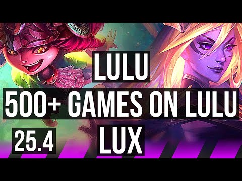 LULU & Zeri vs LUX & Hwei (SUP) | 500+ games | KR Master | 25.4