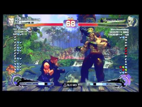 SSF4 AE red_snowman (GUILE) VS MercilessKilling (SAGAT) AMERICAN RANKED MATCH 30