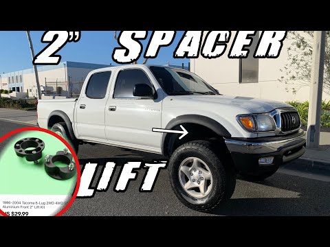 HOW TO: INSTALL 2 INCH LIFT SPACERS ON FIRST GEN TACOMA! 🌮 2wd