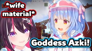 AZKi Shows Off Her Wife Material Side Helping Pekora in Rust【Hololive】