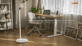Mobile Spring-Assisted Display Floor Stand - FS38-11TW - LUMI