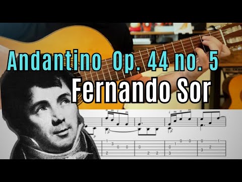 Andantino op.44 no. 5 - Fernando Sor | Classical Guitar 