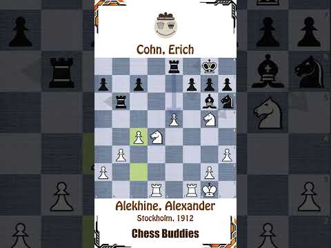 Alekhine, Alexander vs Cohn, Erich || Stockholm, 1912 #chess #alekhine