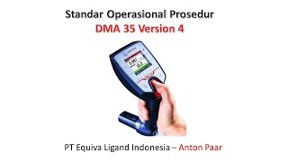 SOP DMA 35 V4 (Portable Density Meter) - Anton Paar SOP DMA 35 V4 (Portable Density Meter) - Anton Paar