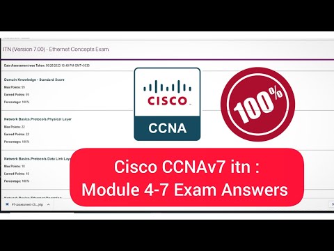 CCNA Module 4-7 Test Exam Answers // ITN ( Version 7.00)- Ethernet Concepts Exam Answers